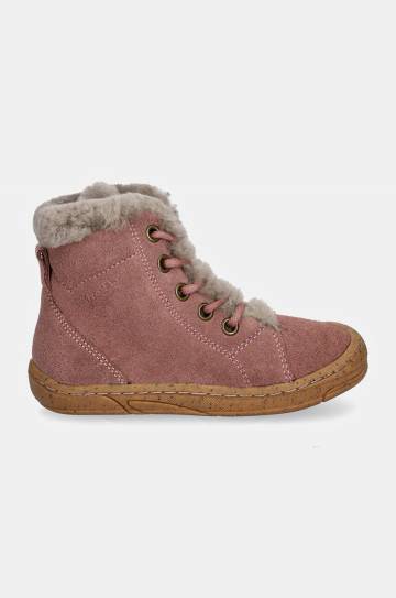 Детские замшевые зимние ботинки Froddo MINNI SUEDE LACES цвет розовый G2110140 Детские замшевые зимние ботинки Froddo MINNI SUEDE LACES цвет розовый G2110140