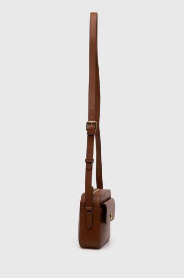Кожаная сумочка Lauren Ralph Lauren цвет коричневый 431926645 Кожаная сумочка Lauren Ralph Lauren цвет коричневый 431926645