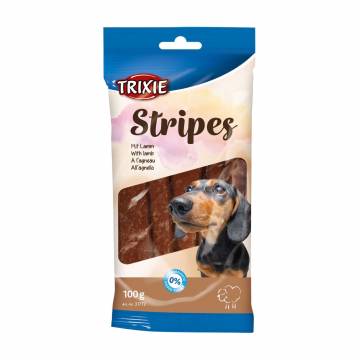 Лакомство для собак Trixie Stripes с ягненком, 100 г Лакомство для собак Trixie Stripes с ягненком, 100 г