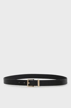 Женский черный кожаный ремень SQUARE 2.5 Черный 75 Tommy Hilfiger AW0AW18692