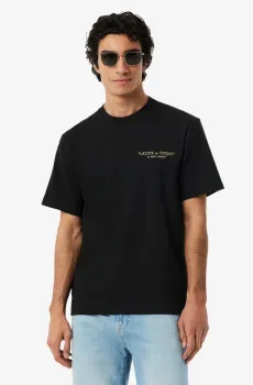 Мужская черная футболка Черный L-XL Lacoste TH1425031