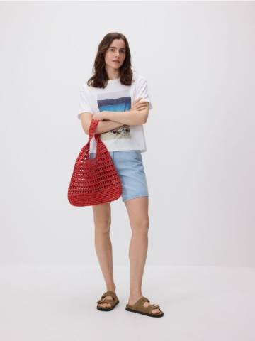 Reserved - Футболка з принтом - білий - WR184-00X