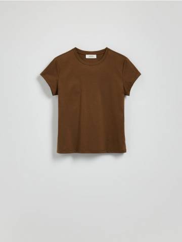 Reserved - LADIES` T-SHIRT - коричневий - 445CB-88X Reserved - LADIES` T-SHIRT - коричневий - 445CB-88X