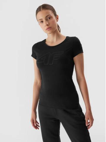 4F Футболка 4FAW23TTSHF0907 Чорний Slim Fit 4F Футболка 4FAW23TTSHF0907 Чорний Slim Fit