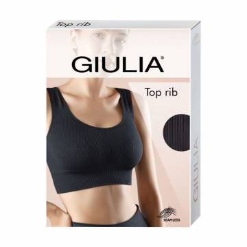 Бесшовный топ женский Giulia Top Rib в рубчик, на широких бретелях, Chocolate, размер L/XL Бесшовный топ женский Giulia Top Rib в рубчик, на широких бретелях, Chocolate, размер L/XL