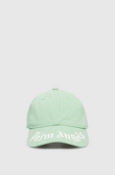 Детская зеленая кепка с принтом логотипа