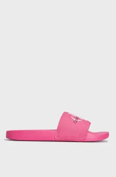 Женские малиновые слайдеры SLIDE MONOGRAM Малиновый 36 Calvin Klein YW0YW00103