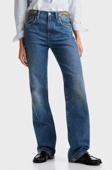 Женские синие джинсы RELAXED BOOTCUT HW LEATHER BO Синий 25-32 Tommy Hilfiger WW0WW43707