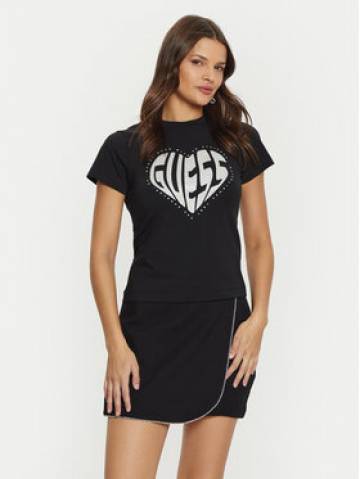 Guess Футболка V5RI08 J1314 Чорний Slim Fit Guess Футболка V5RI08 J1314 Чорний Slim Fit