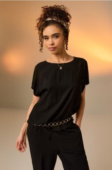 Віскозна блузка - чорний