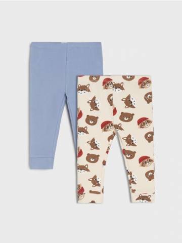 Легінси, 2 пари - кремовий