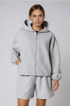 Оверсайз світшот soft touch з домішкою віскози - сірий