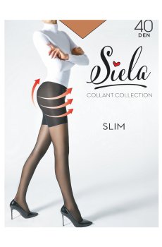 Колготки женские Siela Slim с шортиками, 40 DEN, Glace, размер 2