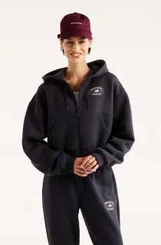 Женское синее худи Reimagined Fleece Full Zip Синий L New Balance WJ62C4N2DNT