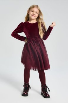 Сукня babydoll - бордовий