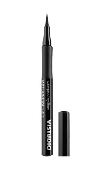 Водостойкая подводка для глаз ViSTUDIO Waterproof Eyeliner Интенсивно черная, 1.6 г
