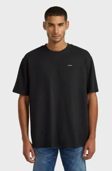 Мужская черная футболка Structured relaxed base Черный M G-Star RAW D28588,D965