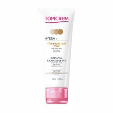 Крем-автозагар для лица и зоны декольте Topicrem Hydra+ Radiance Progressive Tan, 40 мл Крем-автозагар для лица и зоны декольте Topicrem Hydra+ Radiance Progressive Tan, 40 мл