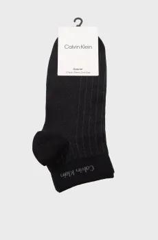 Мужские черные носки (2 пары) PINSTRIPE Черный ONESIZE Calvin Klein 701235972