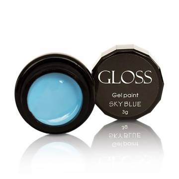 Гель-краска для ногтей Gloss Gel Paint Sky Blue, 3 г Гель-краска для ногтей Gloss Gel Paint Sky Blue, 3 г