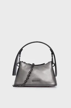 Женская серебристая сумка CK NATURAL MINI Серебряный ONESIZE Calvin Klein K60K611315