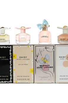 Парфюмированный набор женский Marc Jacobs (Daisy, 4 мл + Daisy Eau So Fresh, 4 мл + Love, 4 мл + Perfect, 5 мл)