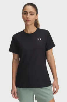 Женская черная футболка Tech Rib SSC Черный S Under Armour 1389852-001