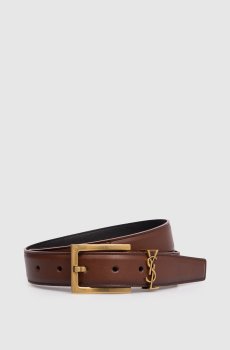 Коричневый кожаный ремень CASSANDRE