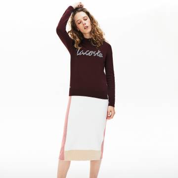 Lacoste светр жіночий з круглим вирізом Lacoste светр жіночий з круглим вирізом