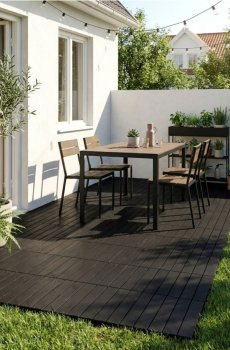 Набір садових плиток, 4 шт. - чорний