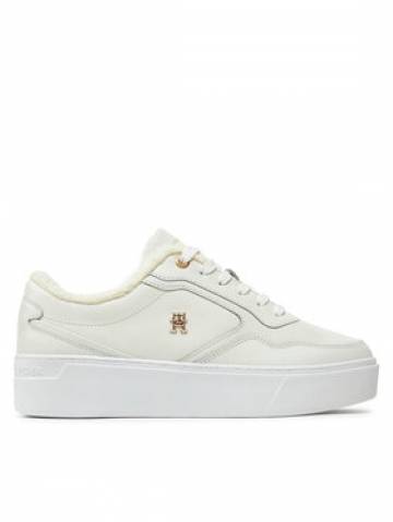 Tommy Hilfiger Снікерcи Essential Platform Sneaker Fur FW0FW08349 Білий