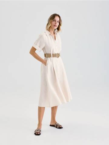 Reserved - LADIES` DRESS & BELT - бежевий - 5139V-08X Reserved - LADIES` DRESS & BELT - бежевий - 5139V-08X