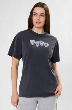 Женская темно-серая футболка Серый M HUGO 50561164;002