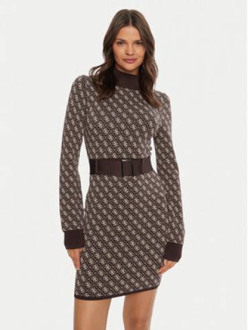 Guess Трикотажна сукня Lise W4BK43 Z37K0 Коричневий Regular Fit Guess Трикотажна сукня Lise W4BK43 Z37K0 Коричневий Regular Fit