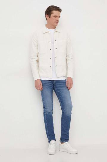 Куртка-рубашка Pepe Jeans LILO цвет бежевый переходная PM308288 Куртка-рубашка Pepe Jeans LILO цвет бежевый переходная PM308288