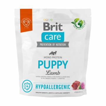 Корм для щенков Brit Care Puppy гипоаллергенный, с ягненком, 1 кг Корм для щенков Brit Care Puppy гипоаллергенный, с ягненком, 1 кг