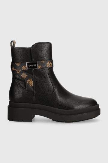 Полусапожки Guess OVELLE2 женские цвет чёрный на плоском ходу FLTOVE FAL10 Полусапожки Guess OVELLE2 женские цвет чёрный на плоском ходу FLTOVE FAL10