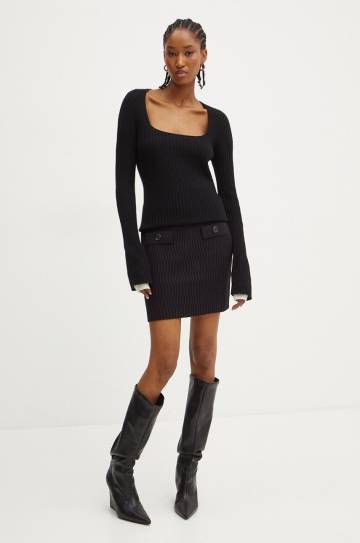 Юбка с примесью шерсти Pinko цвет чёрный mini карандаш 104362 A27J Юбка с примесью шерсти Pinko цвет чёрный mini карандаш 104362 A27J