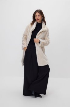 Reserved - Пальто зі штучного хутра - кремовий - 684HD-01X
