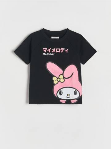 Reserved - GIRLS` T-SHIRT - чорний - 963EK-99X Reserved - GIRLS` T-SHIRT - чорний - 963EK-99X