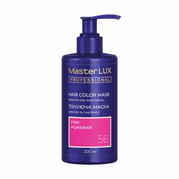 Тонирующая маска для волос Master LUX Professional Hair Color Mask 56 Розовый, 200 мл Тонирующая маска для волос Master LUX Professional Hair Color Mask 56 Розовый, 200 мл