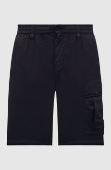 Синие шорты с логотип патч