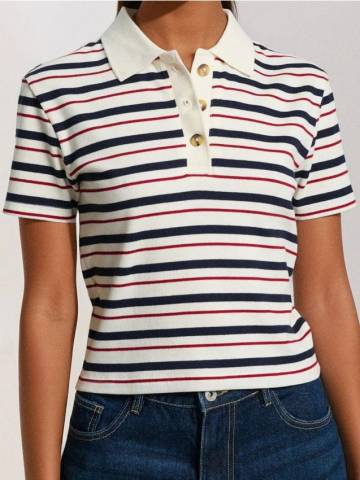 Смугаста блузка - різнобарвний Смугаста блузка - різнобарвний