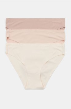 Трусики з трикотажу в рубчик, 3 пари - різнобарвний