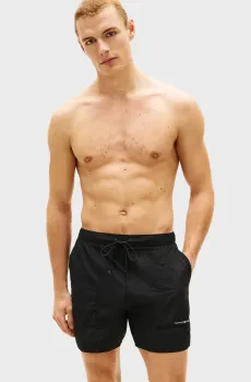 Мужские черные плавательные шорты в клетку MEDIUM Черный S Tommy Hilfiger UM0UM03813