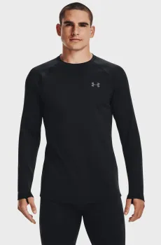 Мужской черный термореглан Packaged Base 4.0 Crew Черный S Under Armour 1353349-001