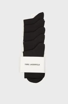 Женские черные носки (5 пар) signature Черный 35-38 Karl Lagerfeld A4W47032