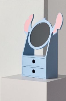 Дзеркало з висувними шухлядками для зберігання Stitch - light blue