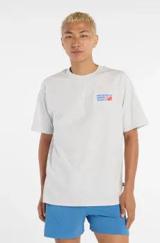 Мужская серая футболка Athletics Серый L New Balance MT41908AHH