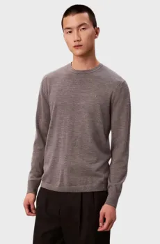 Мужской серый шерстяной джемпер MERINO CREW Серый L Calvin Klein LV04LB305G